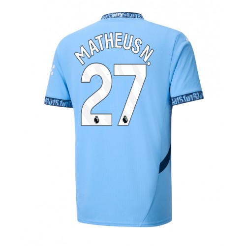 Fotballdrakt Herre Manchester City Matheus Nunes #27 Hjemmedrakt 2024-25 Kortermet